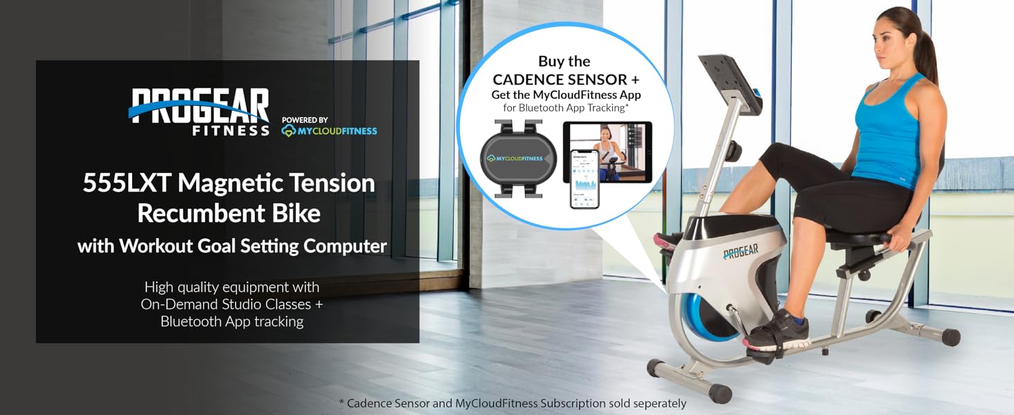 ProGear 555LXT magnetic recumbent exercise bike cadence sensor