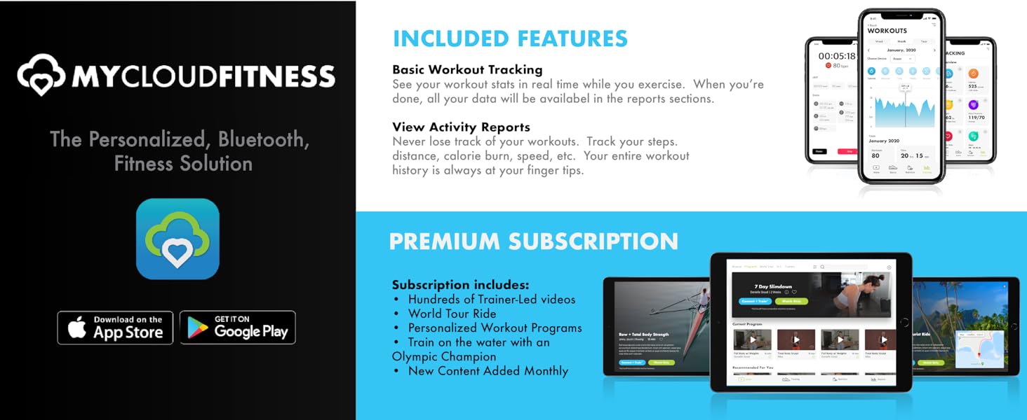 ProGear 555LXT magnetic recumbent exercise bike for home workouts with mycloudfitness app