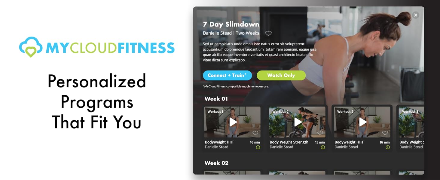 ProGear integrates seamlessly with MyCloudFitness