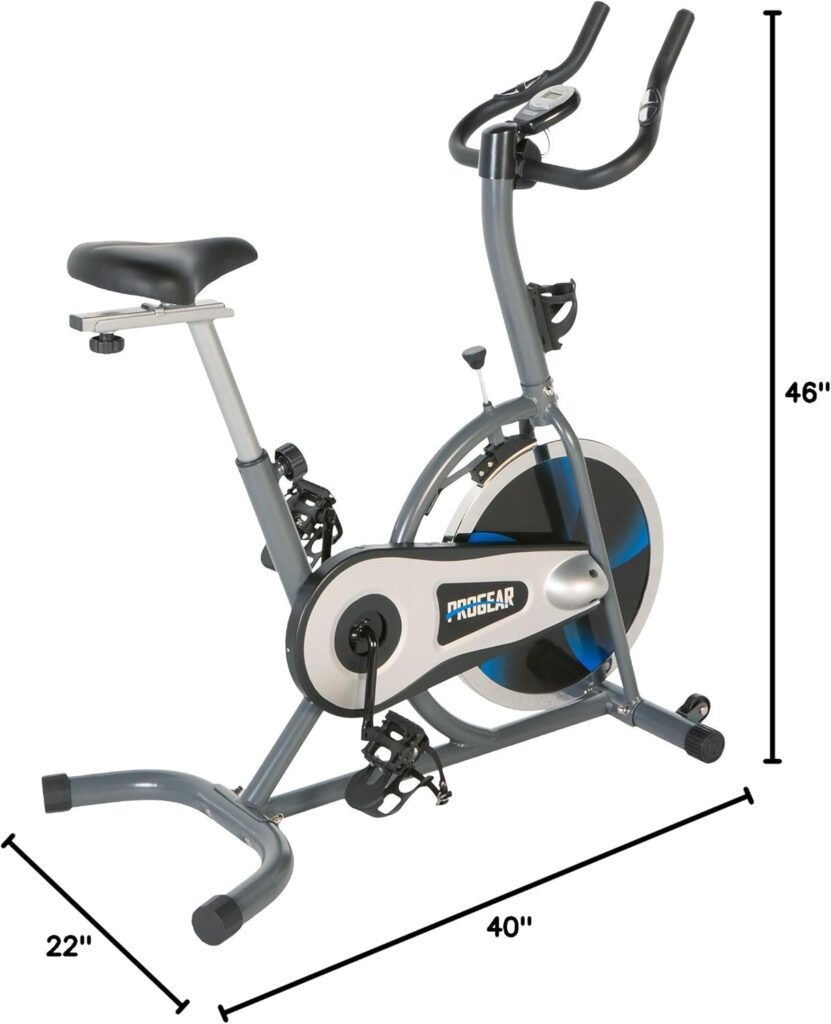 Compact home setup featuring the ProGear 100S indoor training cycle