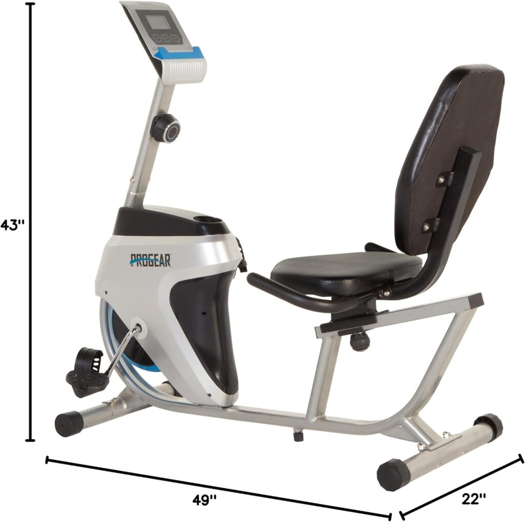 ProGear Quiet magnetic resistance recumbent bike for seniors and beginners